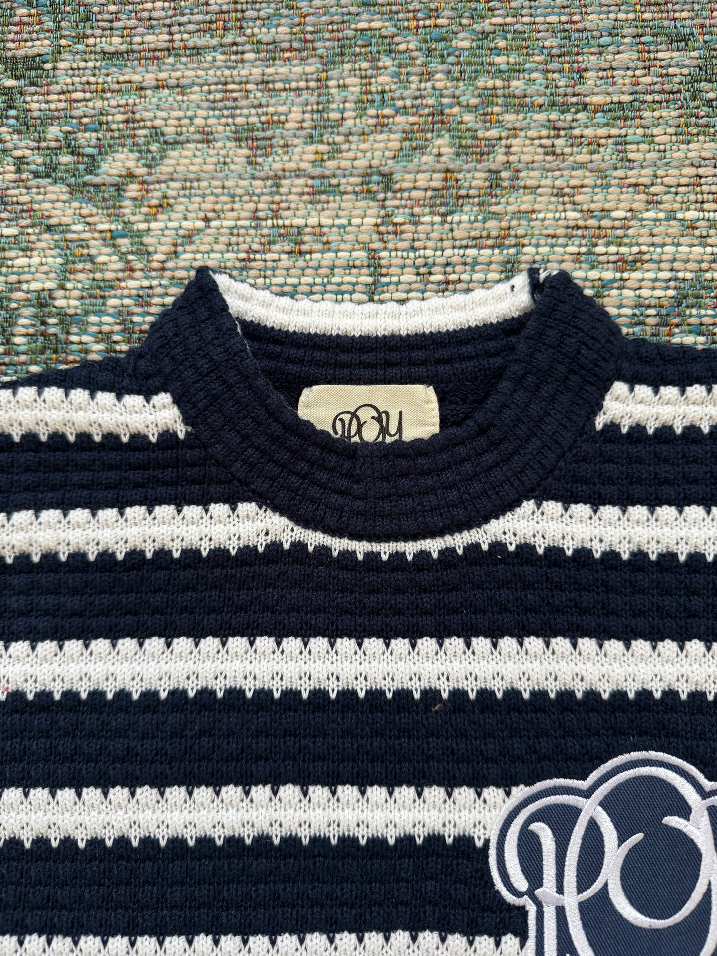 STRIPED KNIT - MARINE BLUE