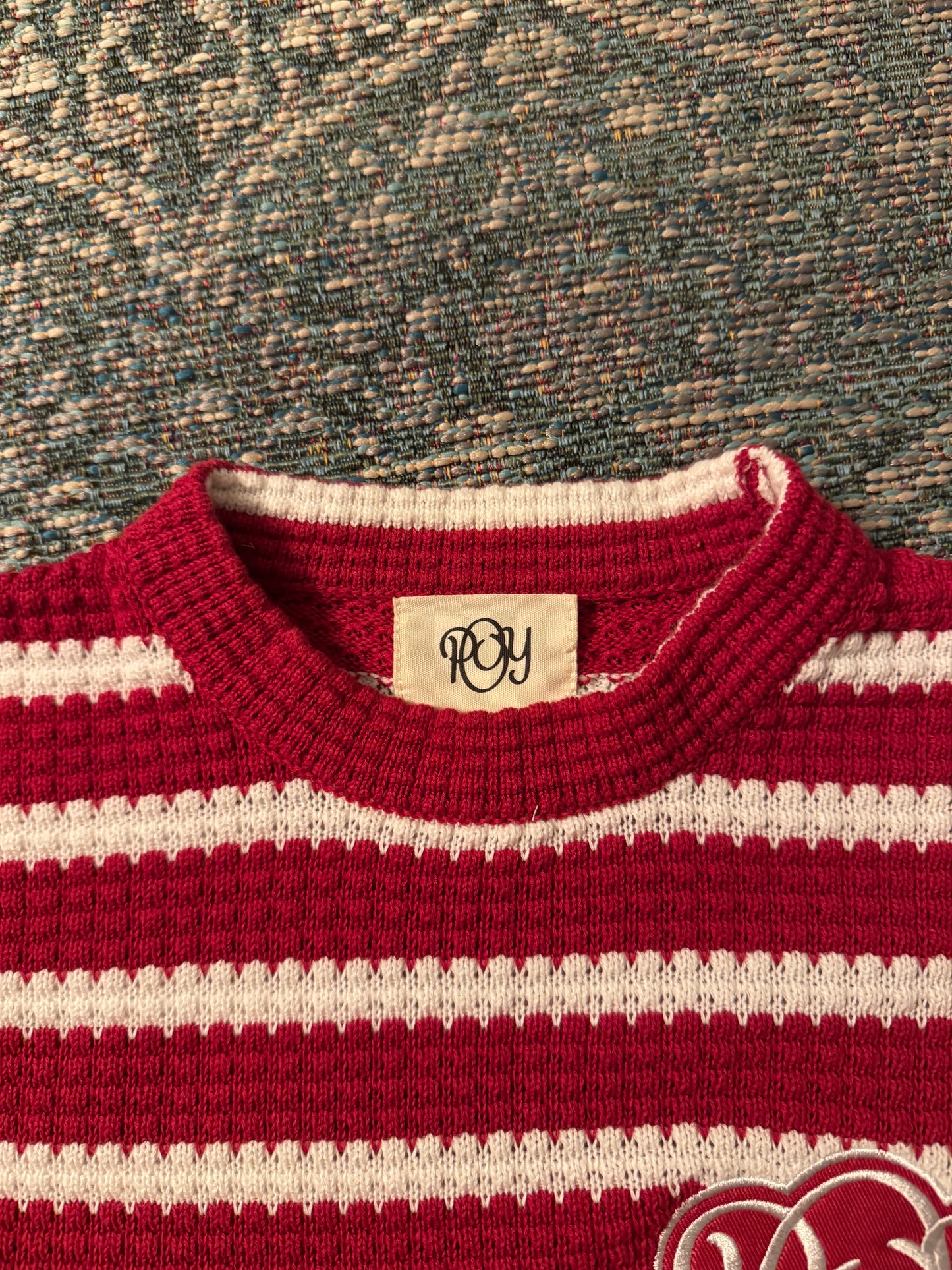 STRIPED KNIT - CHERRY RED