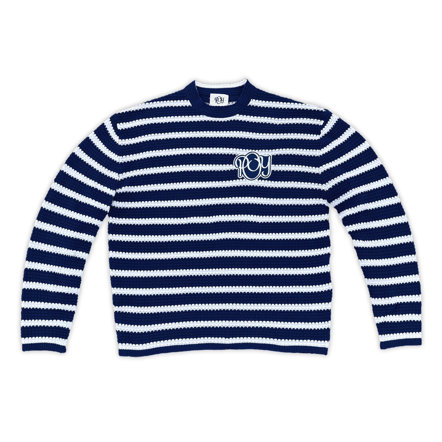 STRIPED SUMMER KNIT - MARINE BLUE