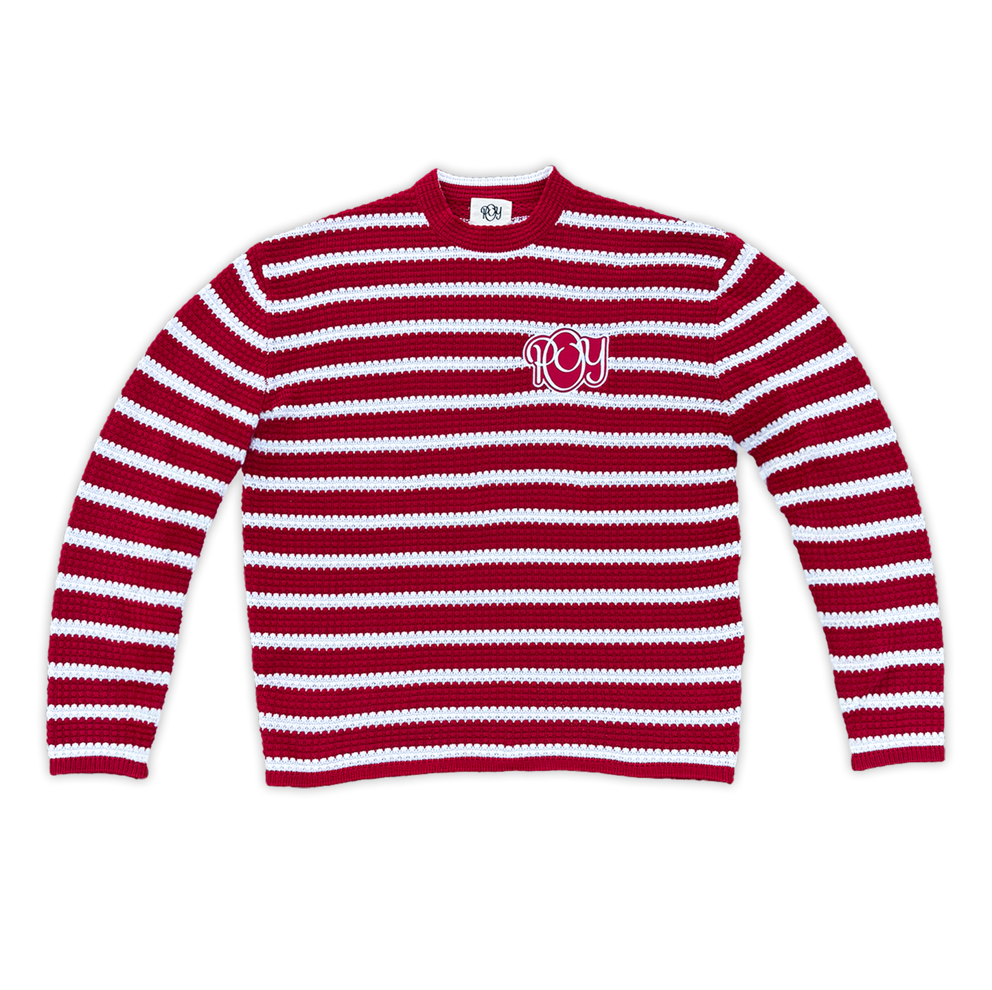 STRIPED SUMMER KNIT - CHERRY RED